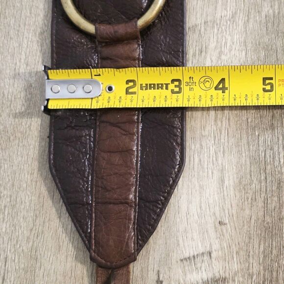 JJ Winters Western Leather Belt Brass O Rings Fringe Brown Small Handcrafted USA main image 7
